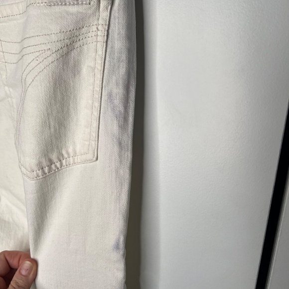 7 For All Mankind Modern Dojo Flare White Linen Blend Jeans Women's Size 27 NWT - Picture 6 of 7